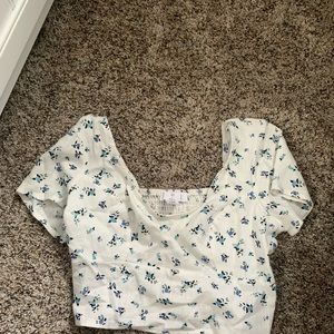 A white off the shoulder shirt